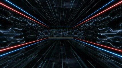 Cyberspace Technology Room Animation, Background, Loop
 - Powered by Adobe