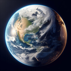 3d earth in space