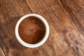 Hot and frothy cocoa drink - Served cup of chocolate