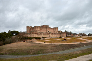 Fototapeta na wymiar Medieval Castle of Coca in the province of Segovia, central Spain