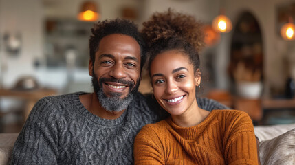 Fototapeta premium portrait of a happy couple smiling at the camera.