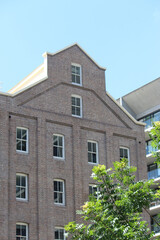 A refurbished industrial brick building