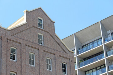 A refurbished industrial brick building