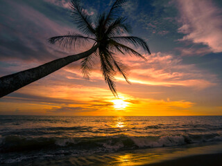 sunset on the beach