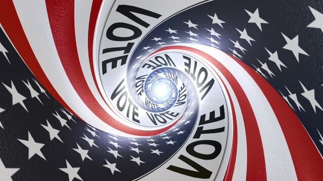 USA Vote Presidential Election Tunnel Animation, Background, Loop
