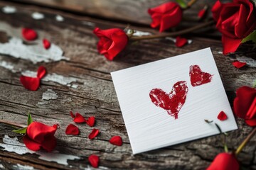Valentine Heart Card Design
