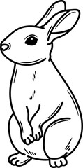 Obraz na płótnie Canvas Rabbit Sketch Pose