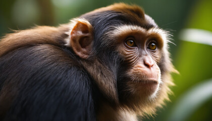 Cute Monkey Portrait in Jungle
