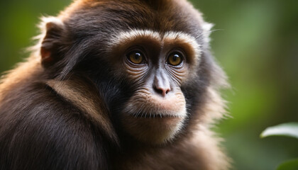 Cute Monkey Portrait in Jungle