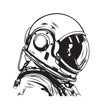 Astronaut in cartoon, doodle style. Image for t shirt. Isolated 2d vector illustration in logo, icon, sketch style, Eps 10. AI Generative