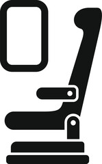 Service seat window icon simple vector. Vacation plane. Chair vip fly