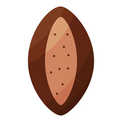 chocolate day candy milk black nuts food icon element vector illustration