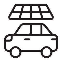 electric car line icon