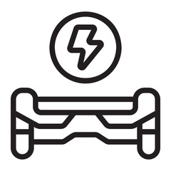 hoverboard line icon
