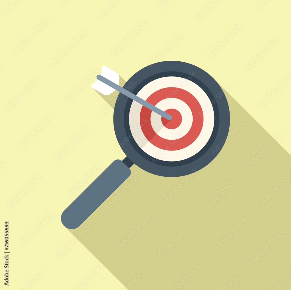 Poster target evolution net icon flat vector. seo website. business data