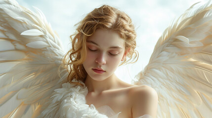 守護天使のイメージ - image of Guardian Angel - No1-2 Generative AI - obrazy, fototapety, plakaty