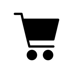 Shopping icon vector. Shopping cart icon. Trolley icon vector