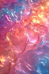 A vibrant blend of hues dances within a swirling liquid, bursting with life and evoking a sense of wonder
