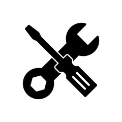 Repair tools icon vector. tool icon vector. setting icon vector. Wrench and screwdriver. support, Service
