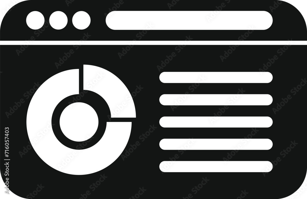 Poster website rank data icon simple vector. seo engine. online evolution