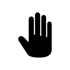 Hand icon vector. hand vector icon, palm
