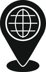 Global location seo icon simple vector. Rank market. Content seo