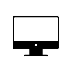 Computer icon vector. computer monitor icon vector.