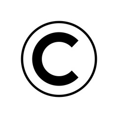 Copyright icon vector. copyright symbols