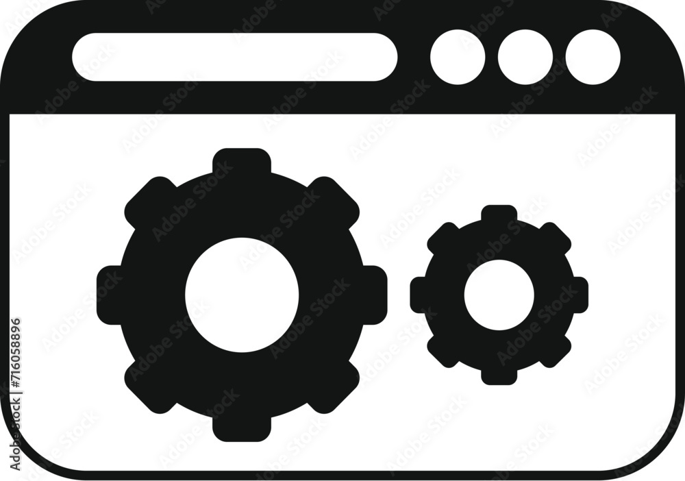 Poster website data search icon simple vector. digital chart. global seo