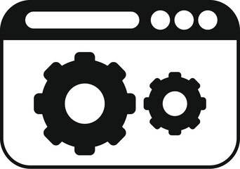 Website data search icon simple vector. Digital chart. Global seo