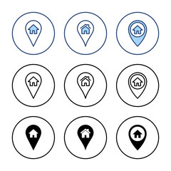 Address icon vector. home location sign and symbol. pinpoint