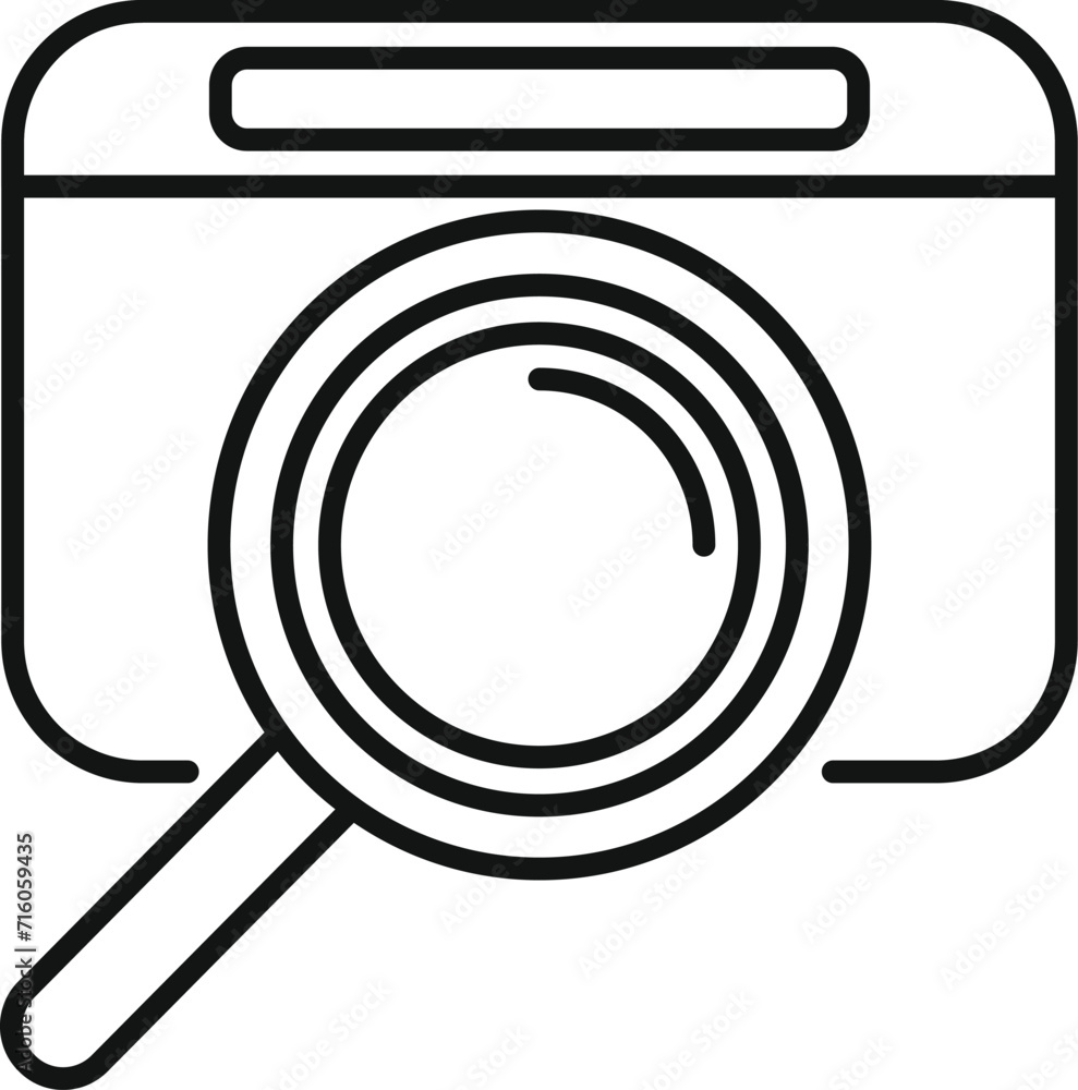 Poster web search data icon outline vector. seo engine. rank boost