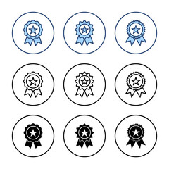 Badge icon vector. Awards icon vector. Achieve sign and symbols