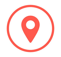 シンプルな赤色のマップアイコン	
