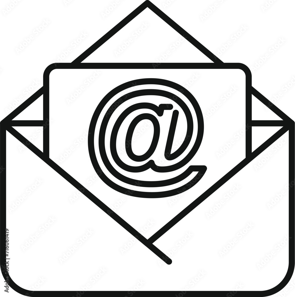 Poster mail seo response icon outline vector. universal global seo. web explore
