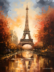 Eiffel Tower art painting