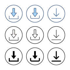 Download icon vector. Download sign and symbol