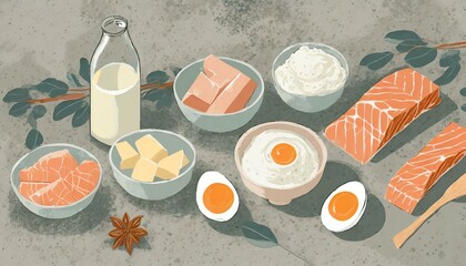 Protein-rich foods illustration