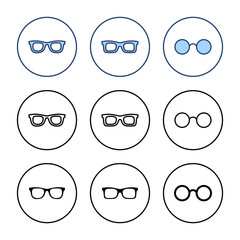 Glasses icon vector. Glasses sign and symbol