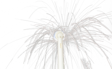 Electronic Brush spin with droplet splash around. Water Droplet splash all around electronic brush. Black background isolated, brush blur focus, slow speed line of water