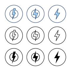 Lightning icon vector. electric sign and symbol. power icon. energy sign