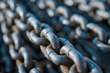 close up view of a chain