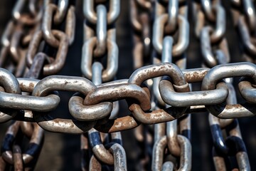 Fototapeta premium close up of a rusty chain