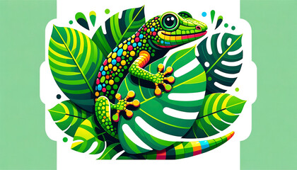 Obraz premium gecko illustration