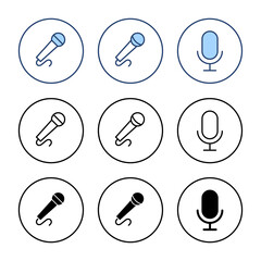 Microphone icon vector. karaoke sign and symbol