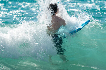 surfing on the beach in hawaii 