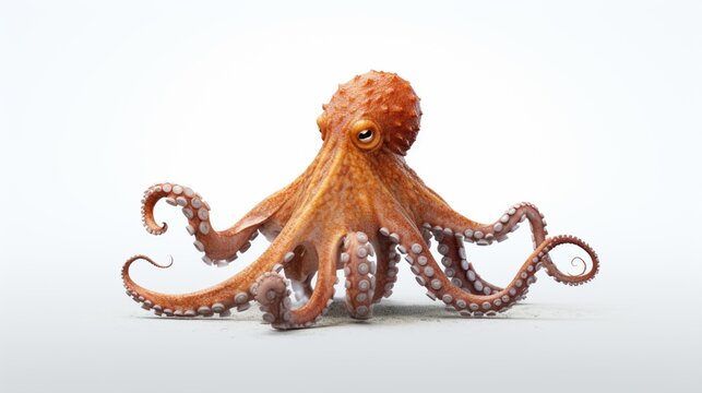 octopus isolated on white background Ai Generative