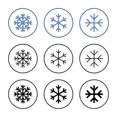 Snow icon vector. snowflake sign and symbol