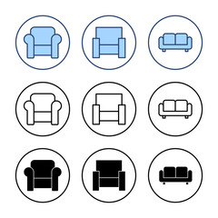 Sofa icon vector. sofa sign and symbol. furniture icon