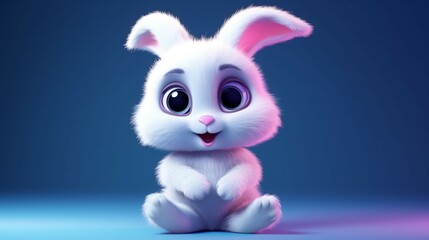 Fototapeta premium A cute cartoon pig character Ai Generative